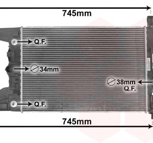 Radiator racire motor -> CHEVROLET CRUZE (J300) 1.6 benzina 109 cai -> VAN WEZEL 37002545