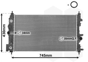 Radiator racire motor -> CHEVROLET CRUZE Station Wagon (J308) 1.4 benzina 140 cai -> VAN WEZEL 37002546