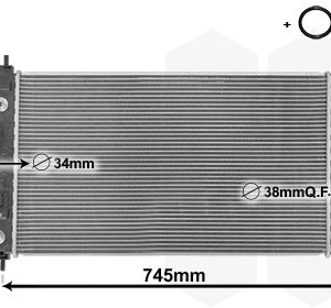 Radiator racire motor -> CHEVROLET CRUZE (J300) 1.4 benzina 140 cai -> VAN WEZEL 37002546