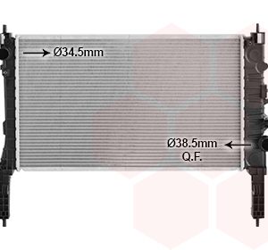 Radiator racire motor -> CHEVROLET TRAX 1.4 LPG Benzina/Autogaz (GPL) 140 cai -> VAN WEZEL 37002654