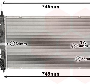 Radiator racire motor -> CHEVROLET CRUZE hatchback (J305) 1.7 TD diesel 110 cai -> VAN WEZEL 37002683