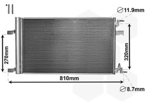 Condensator climatizare -> CHEVROLET CRUZE (J300) 1.7 TD diesel 110 cai -> VAN WEZEL 37005499