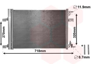 Condensator climatizare -> CHEVROLET CRUZE hatchback (J305) 1.4 benzina 140 cai -> VAN WEZEL 37005500