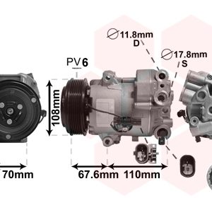 Compresor climatizare -> CHEVROLET CRUZE Station Wagon (J308) 1.7 TD diesel 110 cai -> VAN WEZEL 3700K605