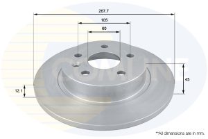 Disc frana -> CHEVROLET CRUZE hatchback (J305) 1.4 benzina 140 cai -> COMLINE ADC1152