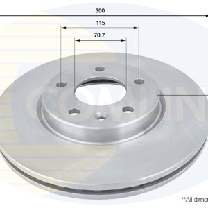 Disc frana -> CHEVROLET CRUZE hatchback (J305) 1.4 benzina 140 cai -> COMLINE ADC1153V