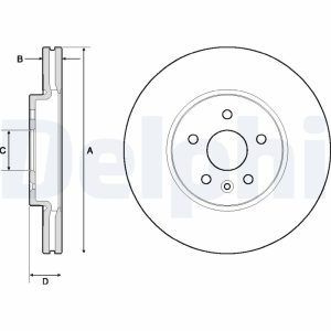 Disc frana -> CHEVROLET TRAX 1.6 benzina 116 cai -> DELPHI BG4710C