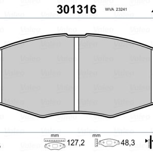 Placute frana -> CHEVROLET SPARK 0.8 benzina 50 cai -> VALEO 301316