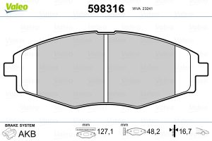 Placute frana -> CHEVROLET SPARK 0.8 benzina 50 cai -> VALEO 598316