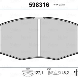 Placute frana -> CHEVROLET SPARK 0.8 benzina 50 cai -> VALEO 598316