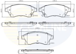 Placute frana -> CHEVROLET CRUZE hatchback (J305) 1.4 benzina 140 cai -> COMLINE CBP32038