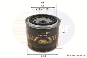 Filtru ulei -> CHEVROLET SPARK (M150) 0.8 benzina 52 cai -> COMLINE CDW11002