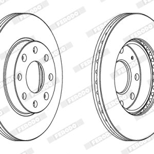 Disc frana -> CHEVROLET AVEO hatchback (T300) 1.2 benzina 69 cai -> FERODO DDF1279C