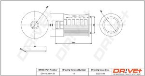 Filtru ulei -> CHEVROLET AVEO hatchback (T300) 1.3 D diesel 75 cai -> DRIVE DP1110.11.0120