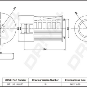 Filtru ulei -> CHEVROLET AVEO hatchback (T300) 1.3 D diesel 75 cai -> DRIVE DP1110.11.0120