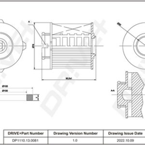 Filtru combustibil -> CHEVROLET CRUZE (J300) 1.7 TD diesel 110 cai -> DRIVE DP1110.13.0081