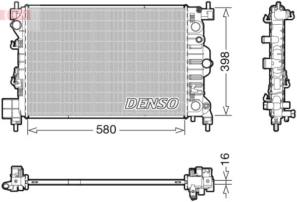 Radiator racire motor -> CHEVROLET TRAX 1.6 benzina 116 cai -> DENSO DRM20117