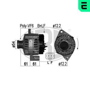 Alternator -> CHEVROLET CRUZE (J300) 2.0 CDI diesel 125 cai -> ERA 209123A