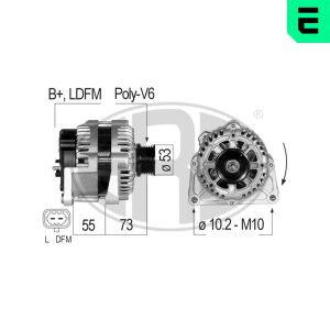 Alternator -> CHEVROLET CRUZE (J300) 1.6 benzina 109 cai -> ERA 210827A