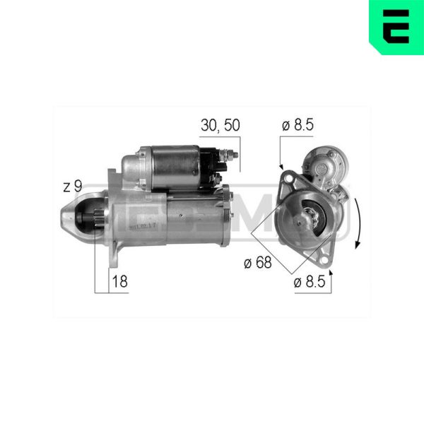 Electromotor -> CHEVROLET CRUZE hatchback (J305) 1.6 benzina 117 cai -> ERA 220609A
