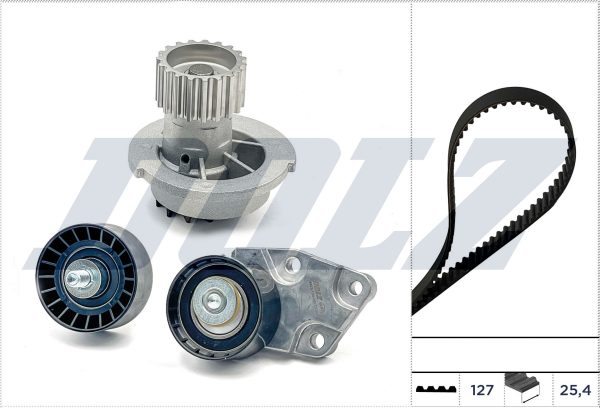 Set pompa apa + curea dintata -> CHEVROLET CRUZE (J300) 1.6 benzina 109 cai -> DOLZ KD144