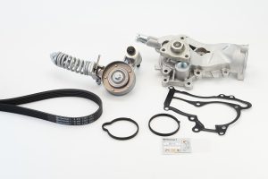 Pompa apa + Set curea transmisie cu caneluri -> CHEVROLET CRUZE (J300) 1.4 benzina 140 cai -> CONTITECH 5PK1397WP1