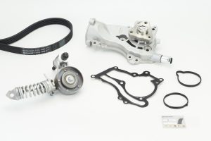Pompa apa + Set curea transmisie cu caneluri -> CHEVROLET AVEO limuzina (T300) 1.2 benzina 69 cai -> CONTITECH 6PK1400WP1