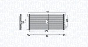 Condensator climatizare -> CHEVROLET TRAX 1.7 TD diesel 131 cai -> MAGNETI MARELLI 350203807000