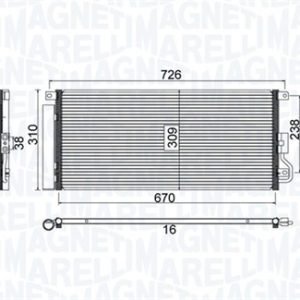 Condensator climatizare -> CHEVROLET TRAX 1.7 TD diesel 131 cai -> MAGNETI MARELLI 350203807000