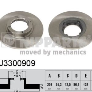 Disc frana -> CHEVROLET SPARK 0.8 benzina 50 cai -> NIPPARTS J3300909