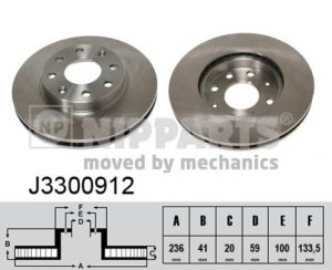 Disc frana -> CHEVROLET SPARK 1.0 SX benzina 63 cai -> NIPPARTS J3300912
