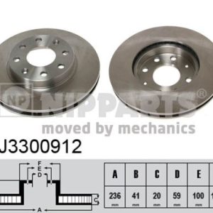 Disc frana -> CHEVROLET SPARK 1.0 SX benzina 63 cai -> NIPPARTS J3300912