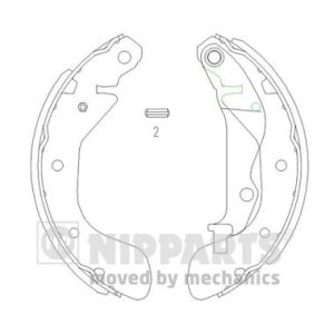Set saboti frana -> CHEVROLET SPARK (M300) 1.0 benzina 68 cai -> NIPPARTS J3500907