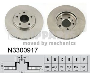 Disc frana -> CHEVROLET CRUZE hatchback (J305) 1.4 benzina 140 cai -> NIPPARTS N3300917