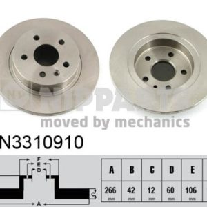 Disc frana -> CHEVROLET TRAX 1.6 benzina 116 cai -> NIPPARTS N3310910