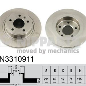 Disc frana -> CHEVROLET CRUZE hatchback (J305) 1.4 benzina 140 cai -> NIPPARTS N3310911