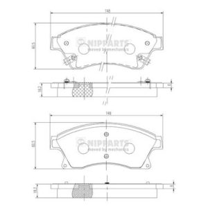 Placute frana -> CHEVROLET TRAX 1.4 benzina 140 cai -> NIPPARTS N3600914