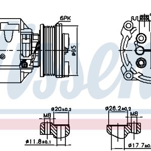 Compresor climatizare -> CHEVROLET AVEO limuzina (T300) 1.3 D diesel 75 cai -> NISSENS 891078
