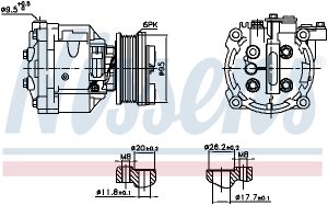 Compresor climatizare -> CHEVROLET AVEO hatchback (T300) 1.4 Turbo benzina 140 cai -> NISSENS 891078
