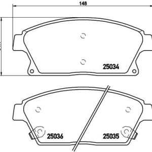 Placute frana -> CHEVROLET TRAX 1.4 LPG Benzina/Autogaz (GPL) 140 cai -> BREMBO P 59 077