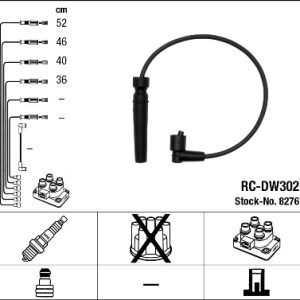Set cablaj aprindere -> CHEVROLET CRUZE (J300) 1.6 benzina 109 cai -> NGK 8276