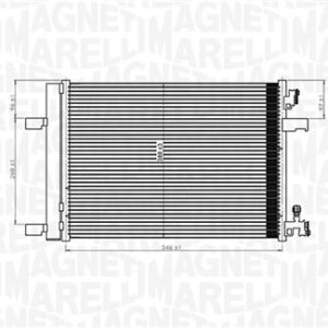 Condensator climatizare -> CHEVROLET CRUZE hatchback (J305) 1.4 benzina 101 cai -> MAGNETI MARELLI 350203769000