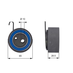 Rola intinzator curea distributie -> CHEVROLET CRUZE hatchback (J305) 1.7 TD diesel 110 cai -> GATES T43144