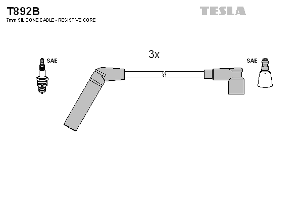 Set cablaj aprindere -> CHEVROLET SPARK 0.8 benzina 50 cai -> TESLA T892B