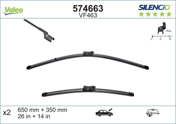 Lamela stergator -> CHEVROLET TRAX 1.4 LPG Benzina/Autogaz (GPL) 140 cai -> VALEO 574663