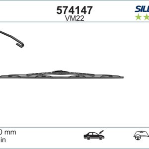 Lamela stergator -> CHEVROLET AVEO hatchback (T300) 1.2 benzina 69 cai -> VALEO 574147