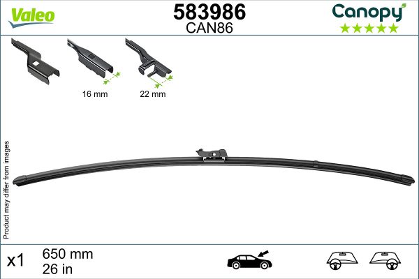 Lamela stergator -> CHEVROLET TRAX 1.4 LPG Benzina/Autogaz (GPL) 140 cai -> VALEO 583986