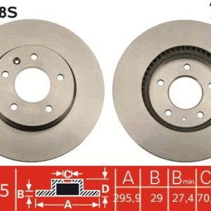 Disc frana CHEVROLET CAPTIVA SPORT 2.4 benzina 136 cai TRW DF4928S