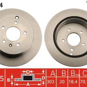 Disc frana CHEVROLET CAPTIVA Van (C100) VCDi diesel 126 cai TRW DF6024