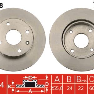 Disc frana CHEVROLET LACETTI combi (J200) 1.8 benzina 121 cai TRW DF7218